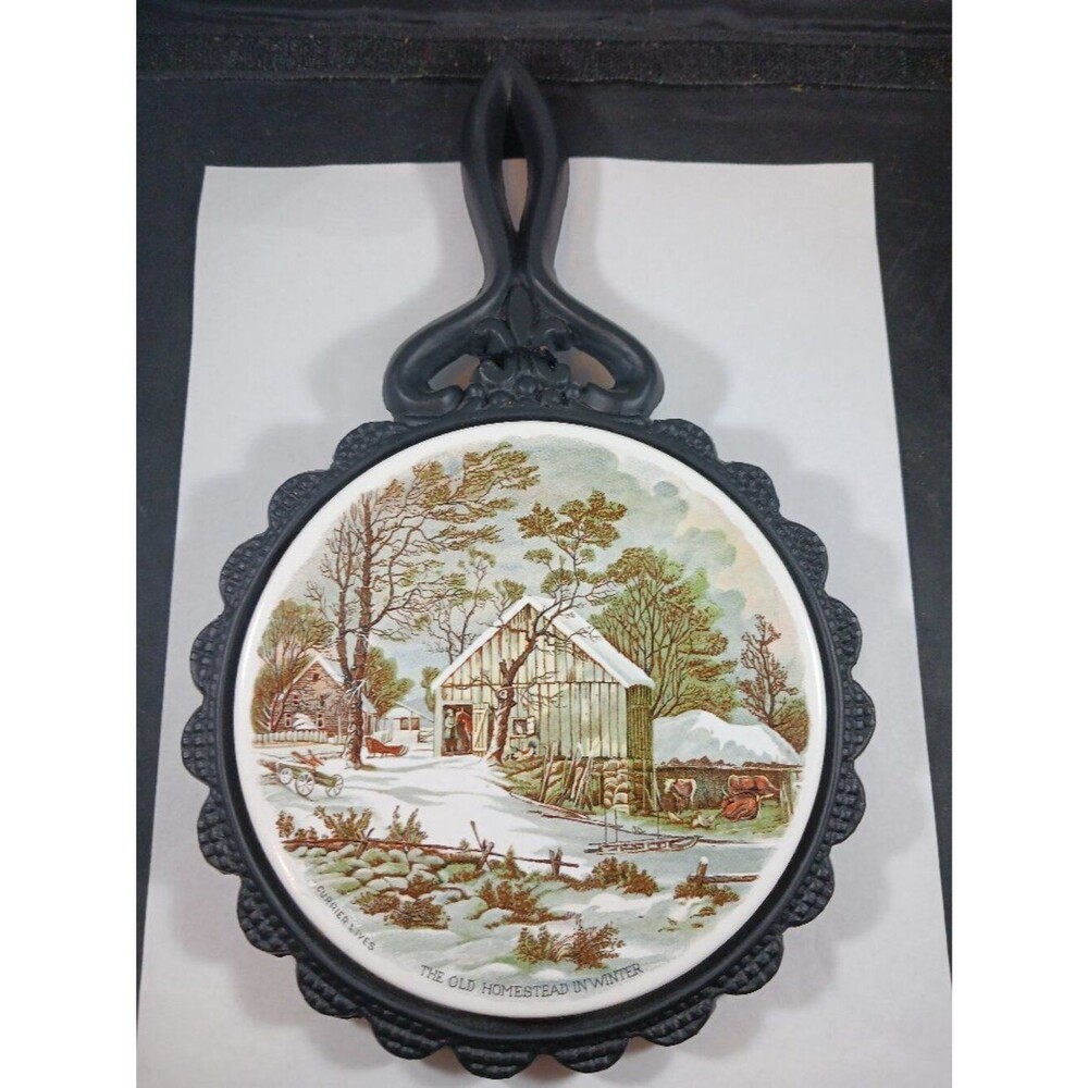 Vintage 1970’s Winter Scene Decorative Wall Plate